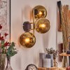 Koyoto globe light, wall light gold, black, 3-light sources