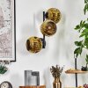 Ripoll globe light, wall light gold, 3-light sources