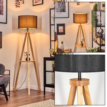 Soungou floor lamp Ecru, black, 1-light source