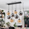 Gastor hanging light, globe light, pendant light Amber, Smoke-coloured, 8-light sources