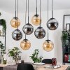 Gastor hanging light, globe light, pendant light Amber, Smoke-coloured, 8-light sources