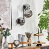 Ripoll globe light, wall light Smoke-coloured, 3-light sources