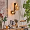 Koyoto globe light, wall light Amber, clear, 3-light sources