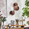 Ripoll globe light, wall light coppery, 3-light sources