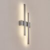 Glara outdoor wall light, wall light LED silver, 2-light sources