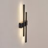Glara outdoor wall light, wall light LED black, 2-light sources