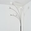 Nikkala floor lamp chrome, white, 5-light sources