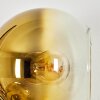 Koyoto globe light, wall light gold, clear, 3-light sources