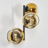 Koyoto globe light, wall light gold, clear, 3-light sources