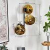 Ripoll globe light, wall light gold, 3-light sources