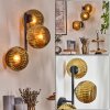 Koyoto globe light, wall light gold, 3-light sources