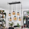 Gastor hanging light, globe light, pendant light Amber, 6-light sources