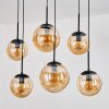 Gastor hanging light, globe light, pendant light Amber, 6-light sources