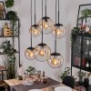 Gastor hanging light, globe light, pendant light Amber, clear, 6-light sources