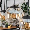 Gastor hanging light, globe light, pendant light Amber, clear, 6-light sources