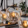 Gastor hanging light, globe light, pendant light Amber, clear, 6-light sources