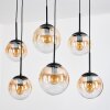 Gastor hanging light, globe light, pendant light Amber, clear, 6-light sources