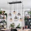 Gastor hanging light, globe light, pendant light Amber, clear, Smoke-coloured, 6-light sources