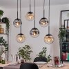 Gastor hanging light, globe light, pendant light Amber, clear, Smoke-coloured, 6-light sources