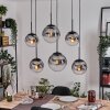 Gastor hanging light, globe light, pendant light clear, Smoke-coloured, 6-light sources