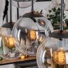 Gastor hanging light, globe light, pendant light Amber, clear, Smoke-coloured, 6-light sources