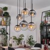Gastor hanging light, globe light, pendant light Amber, clear, Smoke-coloured, 6-light sources