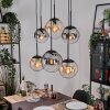 Gastor hanging light, globe light, pendant light Amber, clear, Smoke-coloured, 6-light sources