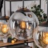 Gastor hanging light, globe light, pendant light Amber, clear, Smoke-coloured, 6-light sources