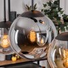 Gastor hanging light, globe light, pendant light Amber, clear, Smoke-coloured, 6-light sources