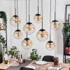 Gastor hanging light, globe light, pendant light Amber, clear, 8-light sources