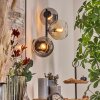 Koyoto globe light, wall light Amber, clear, Smoke-coloured, 3-light sources