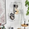 Koyoto globe light, wall light Amber, clear, Smoke-coloured, 3-light sources