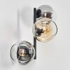 Koyoto globe light, wall light Amber, clear, Smoke-coloured, 3-light sources