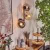 Koyoto globe light, wall light Amber, clear, Smoke-coloured, 3-light sources
