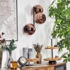 Koyoto globe light, wall light coppery, 3-light sources