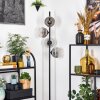 Ripoll floor lamp chrome, clear, Smoke-coloured, 4-light sources