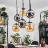 Gastor hanging light, globe light, pendant light Amber, Smoke-coloured, 6-light sources