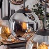 Gastor hanging light, globe light, pendant light Amber, Smoke-coloured, 6-light sources