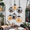 Gastor hanging light, globe light, pendant light Amber, Smoke-coloured, 6-light sources