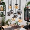 Gastor hanging light, globe light, pendant light Amber, Smoke-coloured, 8-light sources
