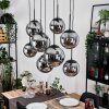 Gastor hanging light, globe light, pendant light Smoke-coloured, 8-light sources