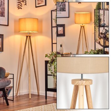 Soungou floor lamp chrome, Ecru, 1-light source