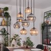 Koyoto hanging light, globe light, pendant light Ecru, black, 8-light sources