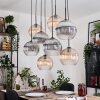 Koyoto hanging light, globe light, pendant light Ecru, black, 8-light sources
