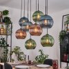 Koyoto hanging light, globe light, pendant light Ecru, black, 8-light sources