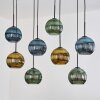 Koyoto hanging light, globe light, pendant light Ecru, black, 8-light sources