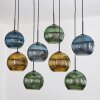 Koyoto hanging light, globe light, pendant light Ecru, black, 8-light sources
