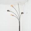 Nikkala floor lamp chrome, black, 5-light sources