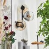 Koyoto globe light, wall light Amber, clear, Smoke-coloured, 3-light sources