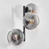 Koyoto globe light, wall light clear, Smoke-coloured, 3-light sources